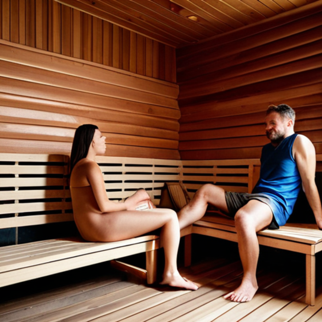 핀란드 생활 팁 및 문화 차이 - **Sauna Scene:** "A group of fully clothed friends, appropriate attire, enjoying a traditional Finni...