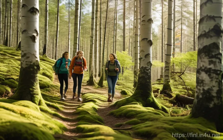 핀란드 워킹 홀리데이 후기 - A diverse group of three young adults, mixed genders, wearing modest swimwear or wrapped in clean, w... 핀란드 워킹 홀리데이 후기 - A diverse group of three young adults, mixed genders, wearing modest swimwear or wrapped in clean, w...