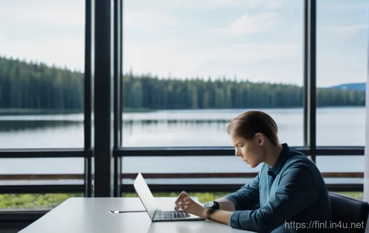 핀란드에서 직장 구하기 어려운 이유 - **Prompt**: A diverse person (wearing business casual attire) sitting at a minimalist, modern desk i... 핀란드에서 직장 구하기 어려운 이유 - **Prompt**: A diverse person (wearing business casual attire) sitting at a minimalist, modern desk i...